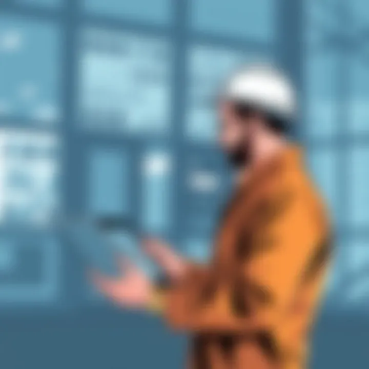 Architect reviewing project layout on a tablet using free design software