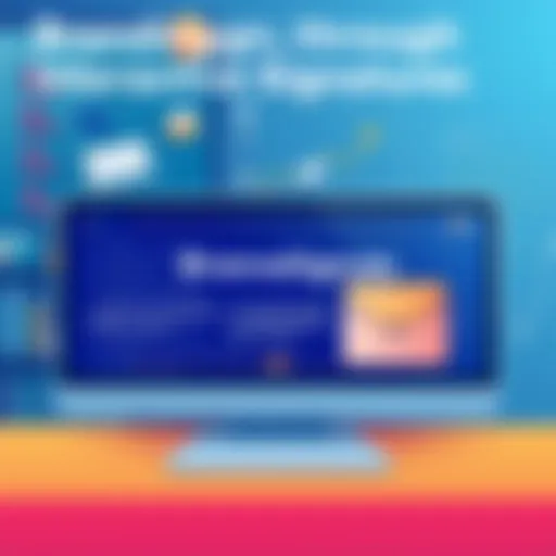 A visually appealing interactive email signature showcasing branding elements.