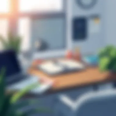 A serene workspace with a planner and writing tools to facilitate daily planning