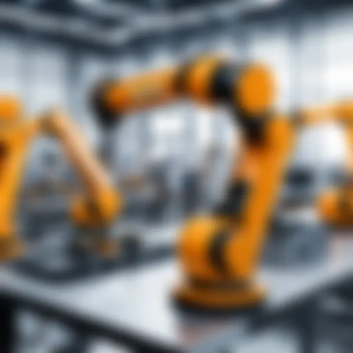 Robots collaborating in a factory setting to optimize workflow