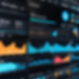Visual representation of social media analytics dashboards.