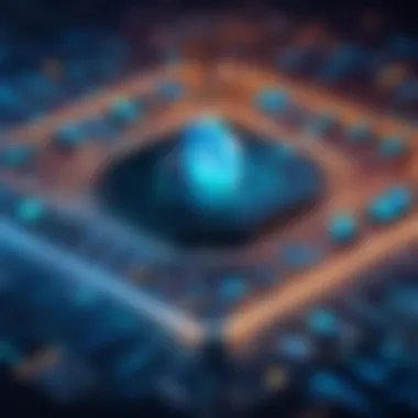 The Cybersecurity Landscape Conceptual illustration of cybersecurity landscape with digital shields and locks