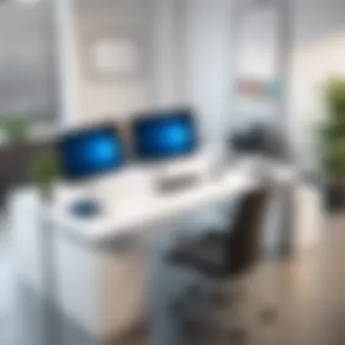 Career Advancement in a Sophisticated Setting A sophisticated office environment symbolizing career advancement.