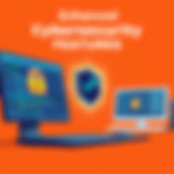 Depiction of cybersecurity measures within network solutions
