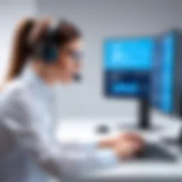 A professional discussing customer service strategies