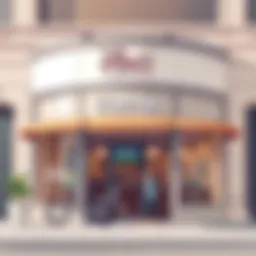 Peet's Coffee storefront featuring modern design