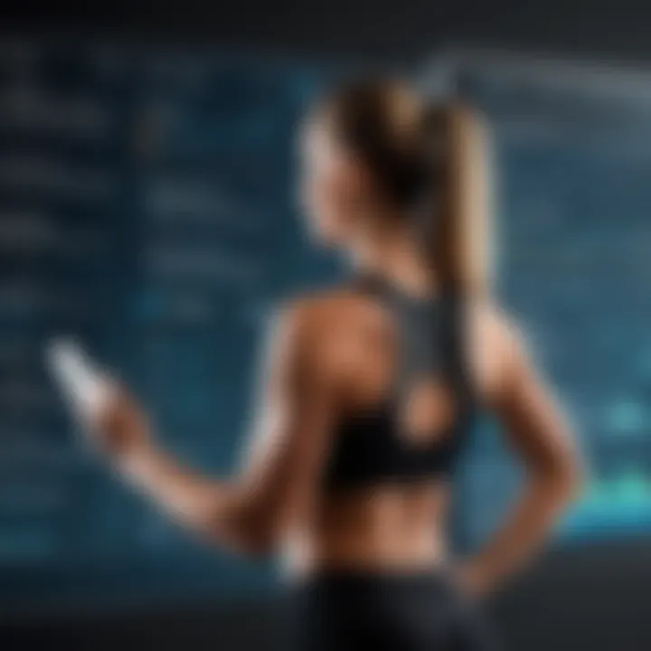 A modern interface of personal training software showcasing user analytics