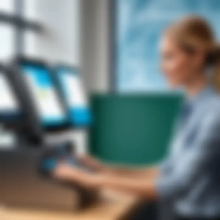 Nonprofit organization staff using POS for a fundraising event