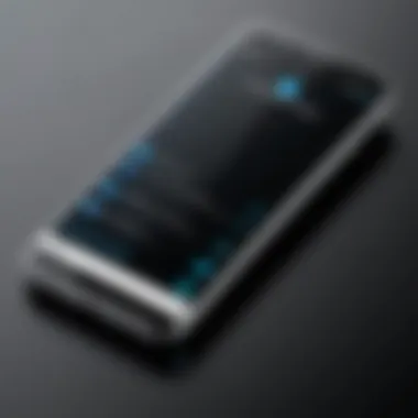 Digital Business Card on Smartphone A sleek digital business card displayed on a smartphone.