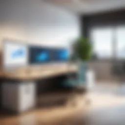 Modern workspace showcasing a professional office suite