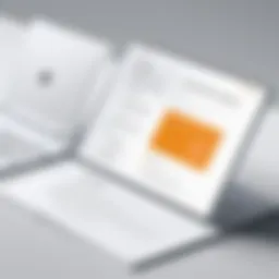 Email template structure with highlighted sections