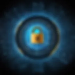 A visual representation of data security concepts, illustrating encryption and data integrity.