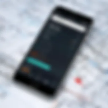 Mileage Tracking on the Go An illustration of a smartphone displaying a mileage tracking app interface