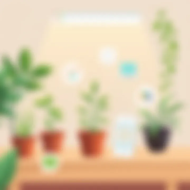 Technology Integration in Modern Plant Care A diagram illustrating the integration of technology in plant care
