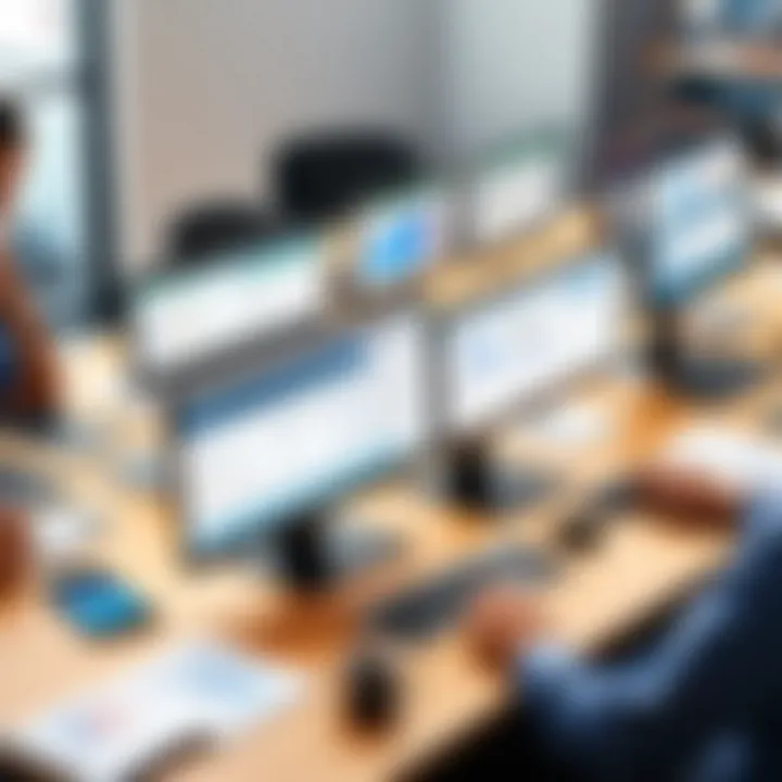 Illustration of diverse businesses utilizing QuickBooks for financial management.