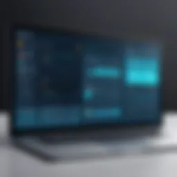 Illustration showcasing a user interface of referral tools for software selection