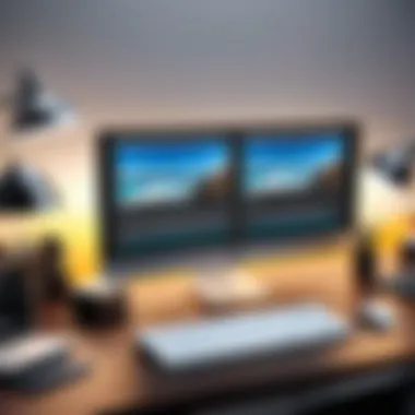 Creative Editing Workspace A creative workspace featuring editing tools and techniques in action