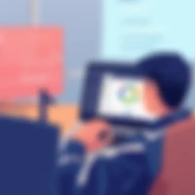 Person reviewing mileage log with a laptop