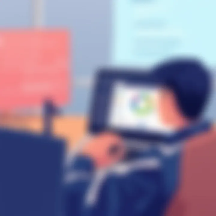 Person reviewing mileage log with a laptop