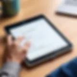 User interface of the WritePad app showcasing its intuitive design.