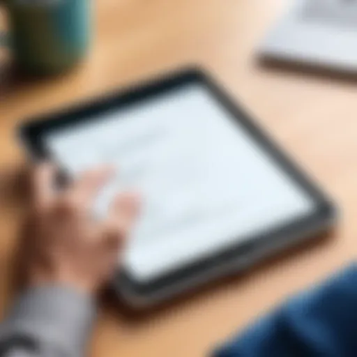 User interface of the WritePad app showcasing its intuitive design.