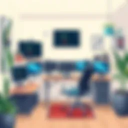 A serene home office setup enhancing productivity