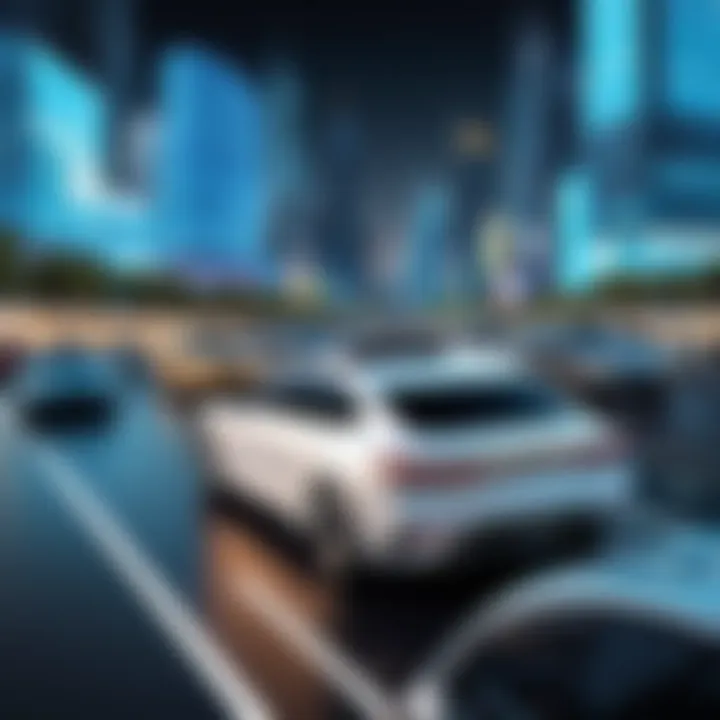 Conceptual illustration of future innovations in ride-sharing
