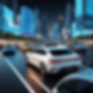 Future Innovations Shaping the Ride-Sharing Industry Conceptual illustration of future innovations in ride-sharing
