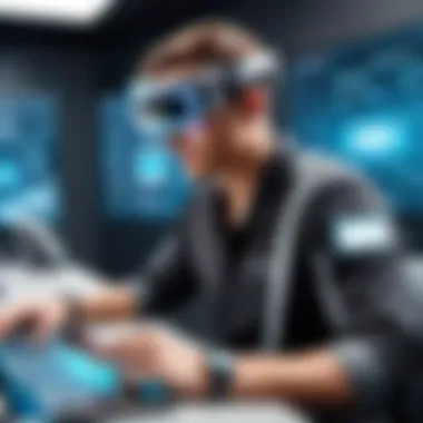 Future Trends in Augmented Reality Training A futuristic depiction of potential future trends in AR training