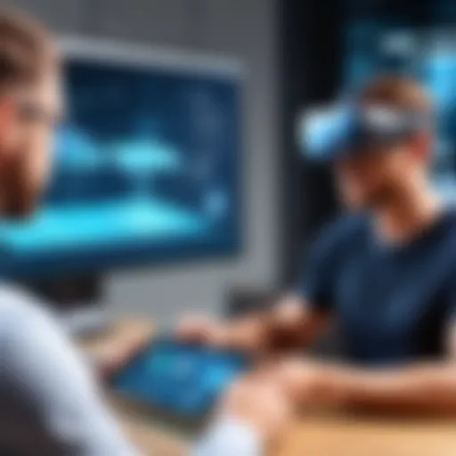 A visual representation of augmented reality training in action