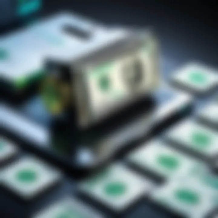 Visual representation of future trends in cash flow management