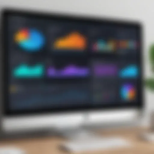 Visual representation of CRM software dashboard