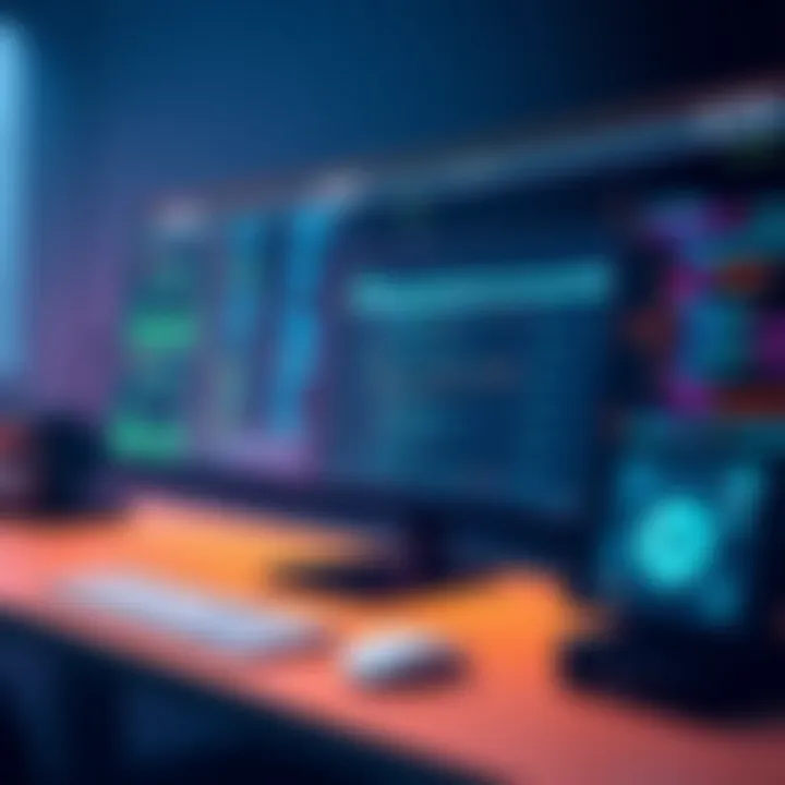 Innovative software solution interface showcasing digital transformation