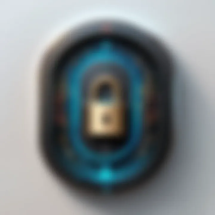 Illustration of a digital lock symbolizing security