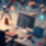 Conceptual visualization of image recognition technology in action