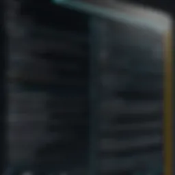 User interface showcasing a relational database design