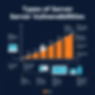 A graph illustrating various types of vulnerabilities commonly found in servers.