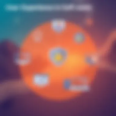 Diagram showing user experience and software renewal