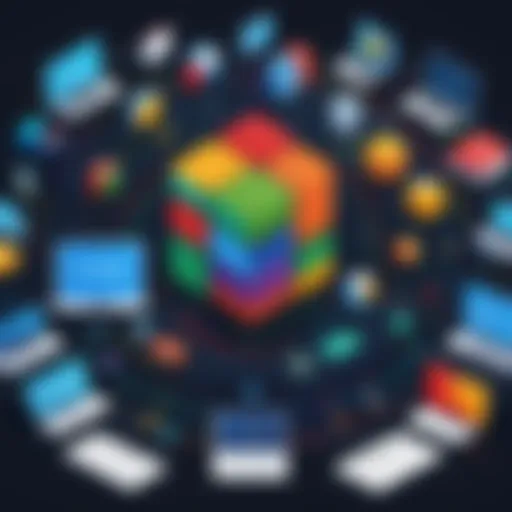 Visual representation of Zoho's software ecosystem