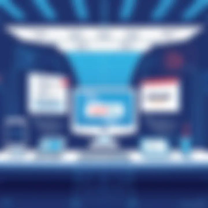 User interface showcase of quiz funnel software