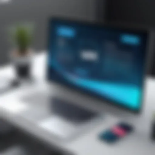 Innovative design concept showcasing virtual branding elements
