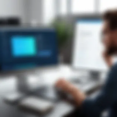 Reviewing Privacy Settings A person reviewing privacy settings on a virtual meeting app