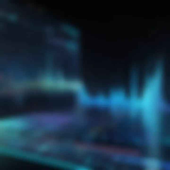An abstract representation of data interpretation through visual tools